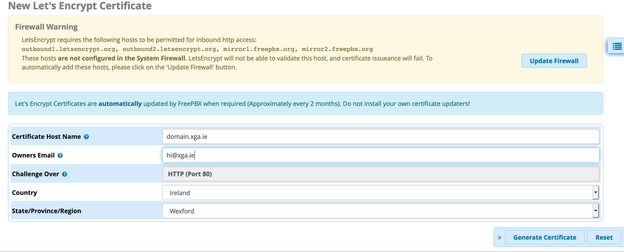 FreePBX SSL Certificates 🔐