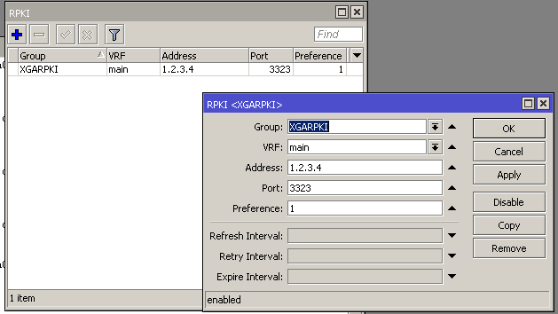 BGP: Mikrotik RPKI with Routinator